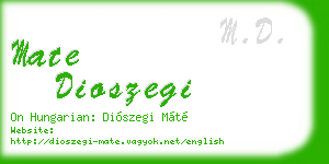mate dioszegi business card